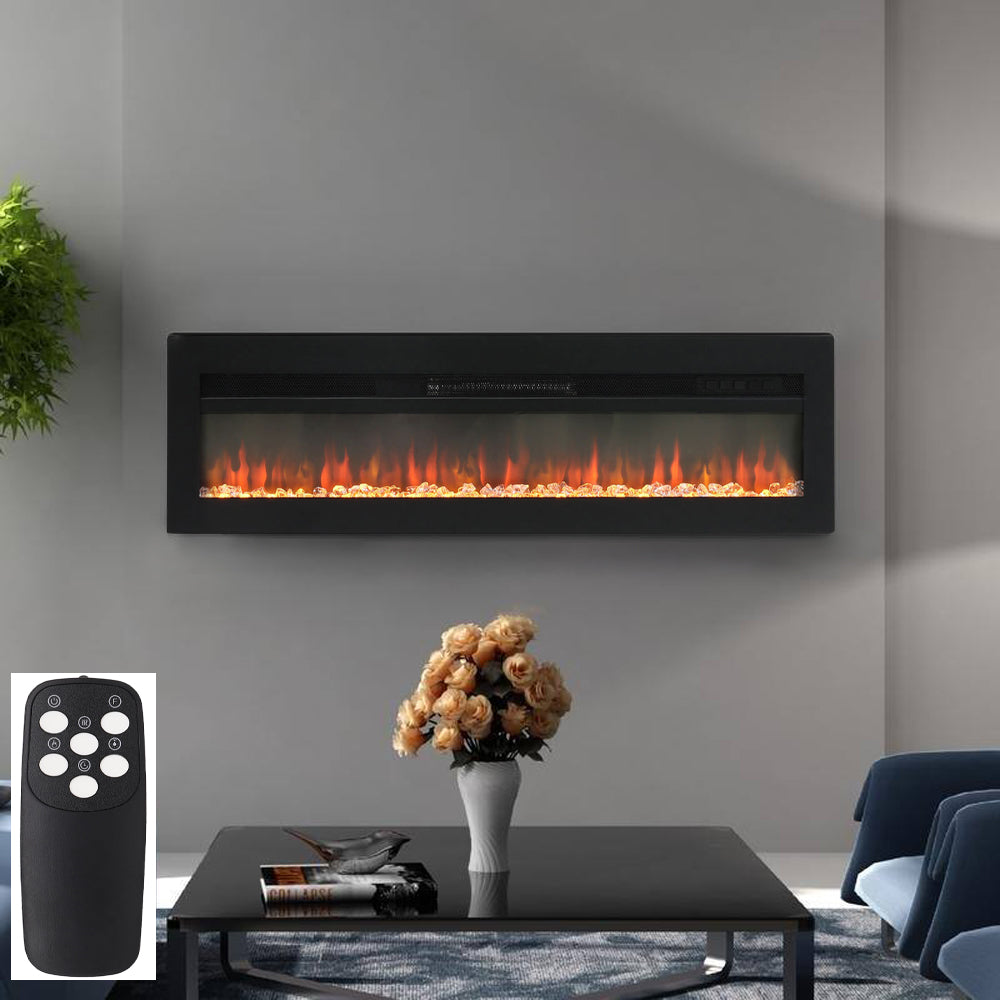 40/50/60/70 Inch Electric Fireplace with 9 Flame Colour and Remote Control
