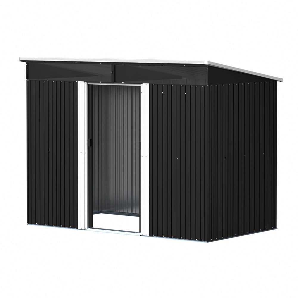 Garden Metal Storage Shed with Lockable Sliding Doors