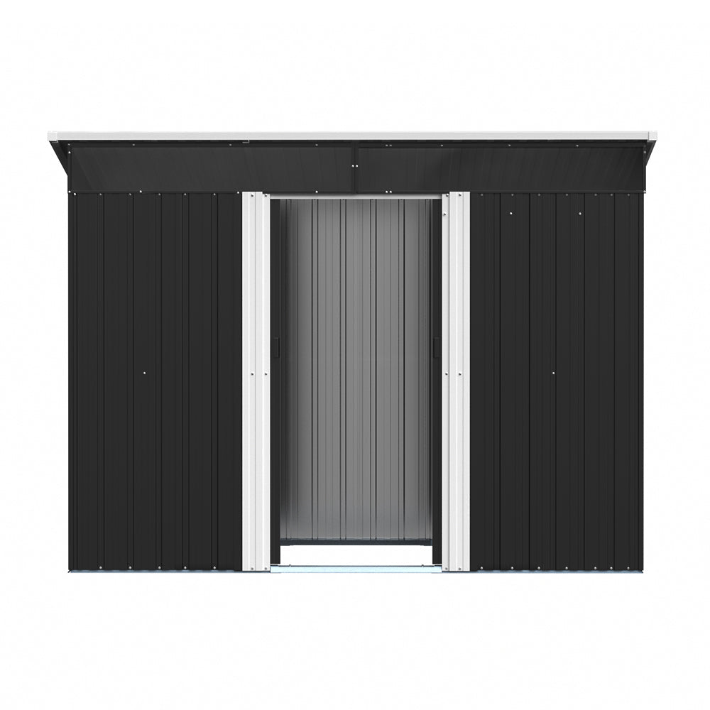 Garden Metal Storage Shed with Lockable Sliding Doors