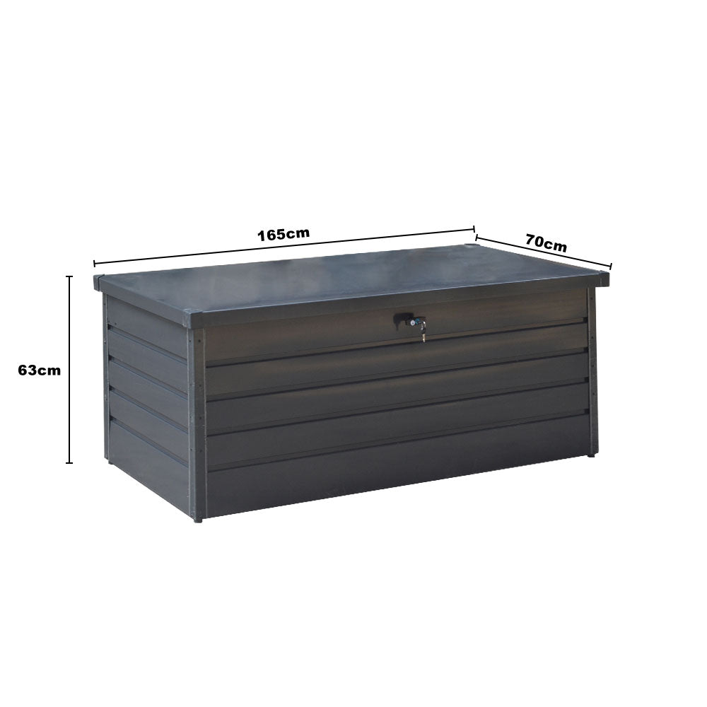 600L Metal Lockable Waterproof Garden Storage Box