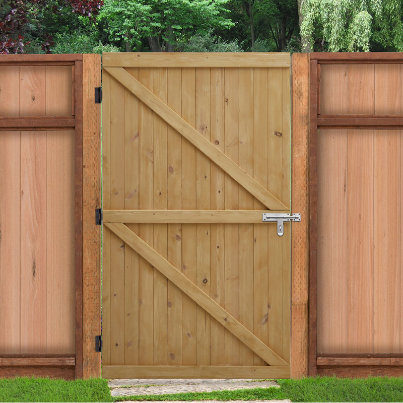91CM Wide Pine Wood Garden Gate with Latch