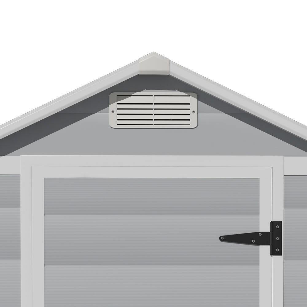 123CM Wide Plastic Garden Storage Shed with Lockable Hinged Door
