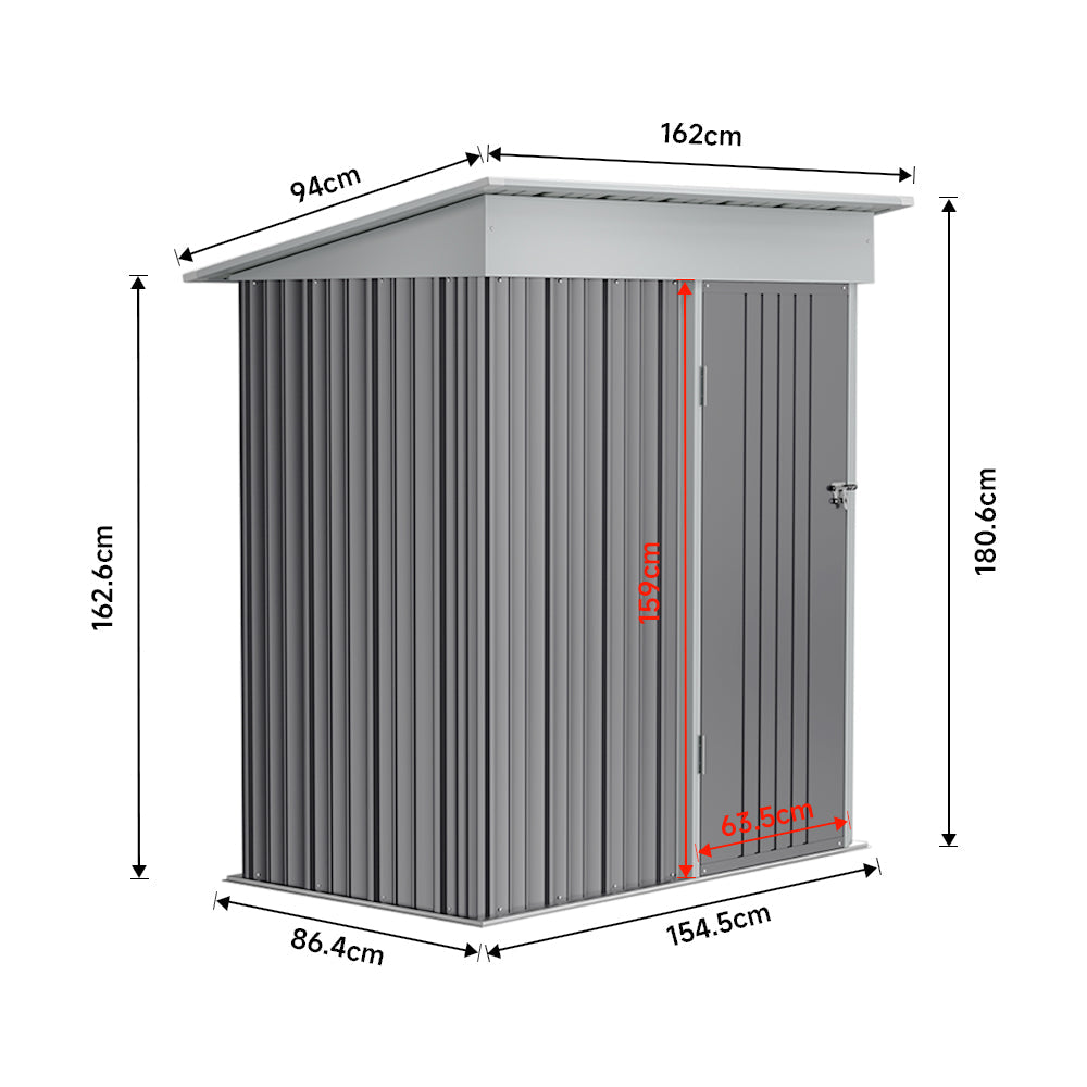 Outdoor Metal Storage Shed with Lockable Door