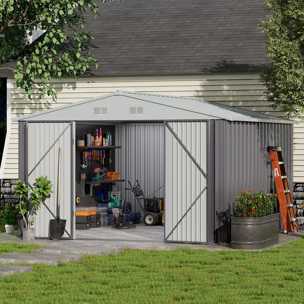 317.6cm Wide Outdoor Metal Storage Shed