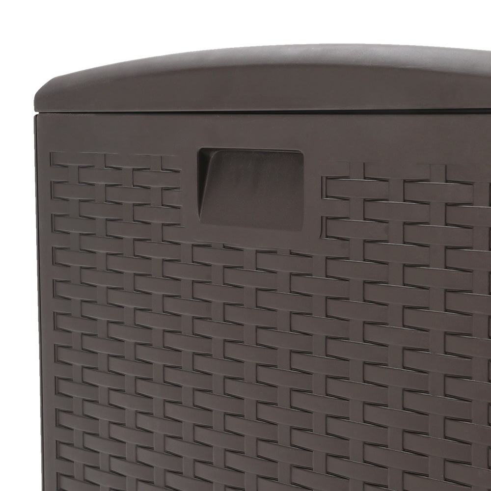 127CM Wide Lockable Waterproof Rattan Outdoor Storage Box