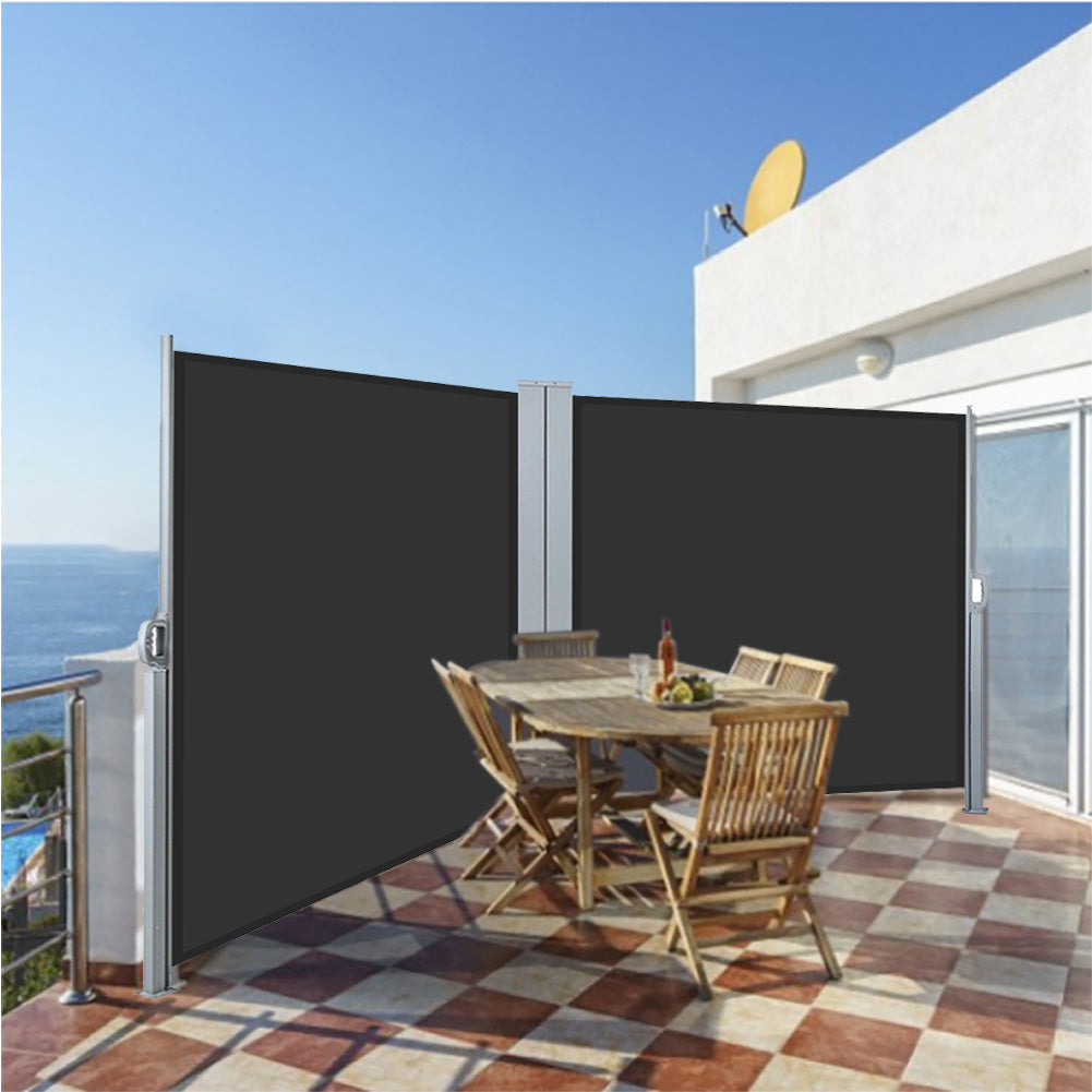 Retractable Double Side Awning - Grey Awnings
