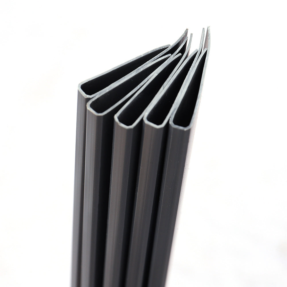 Garden Screening Strips PVC Fence Clamp Rails Double Side Privacy Panel Roll Fixing Clips Garden Fences Grey 5pcs (1m/pcs)