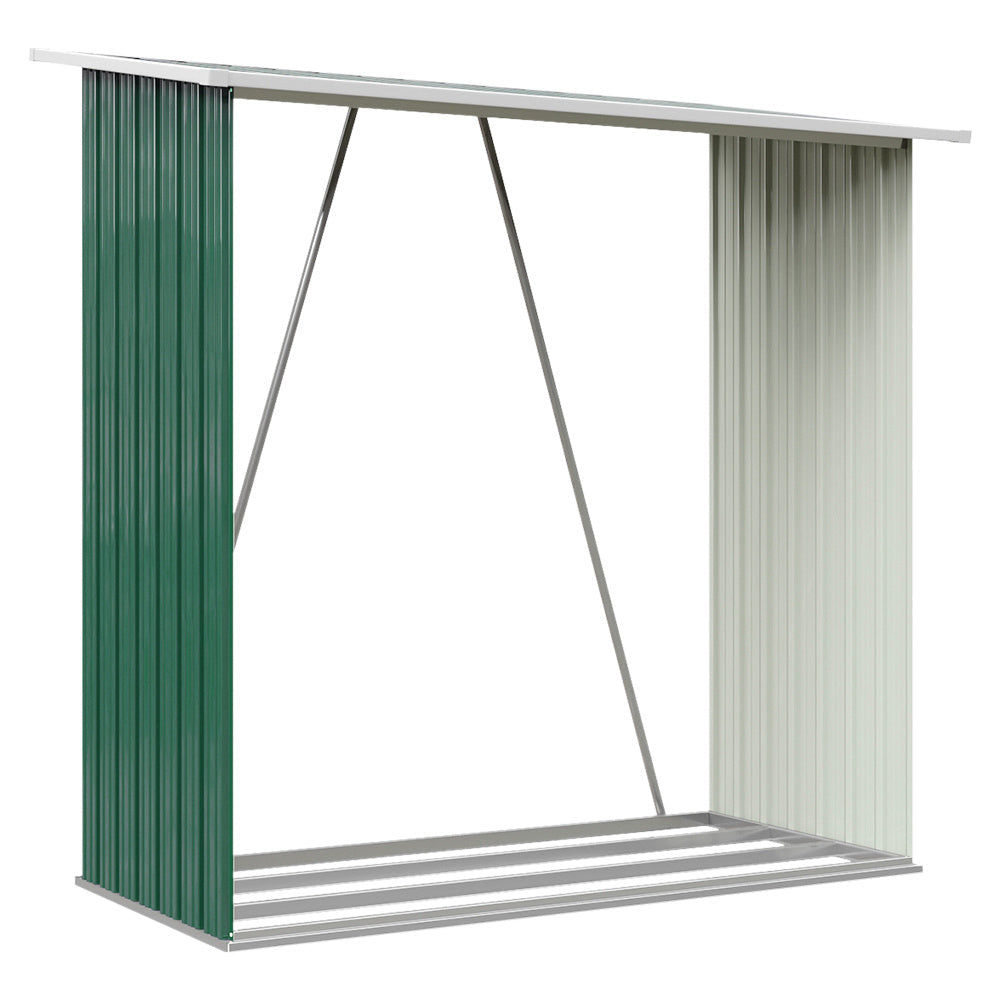 Metal Log Holder Fire Wood Rack Firewood Storage Shed Garden Patio Shelter Garden storage Garden Sanctuary
