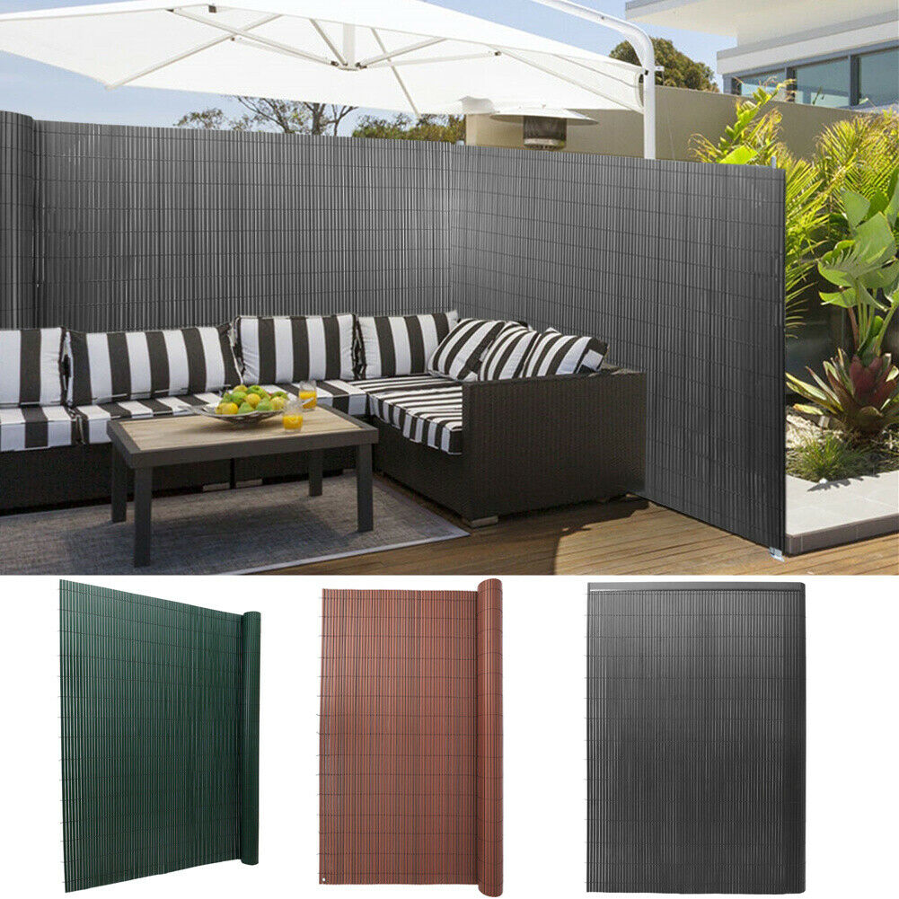 Garden Screening Strips PVC Fence Clamp Rails Double Side Privacy Panel Roll Fixing Clips Garden Fences