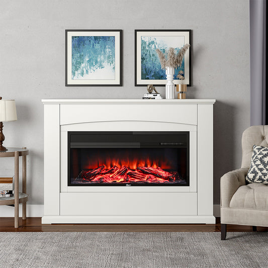 34 Inch Freestanding Fireplace Suite 1800W with Mantel