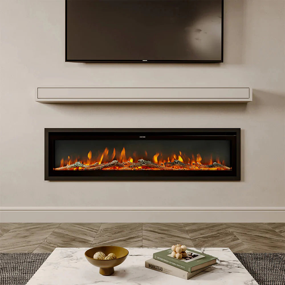 70/80 Inch Electric Fireplace with Remote 9 Flame Colours Freestanding Fireplaces