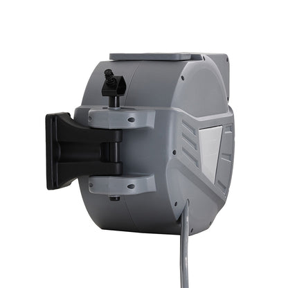 Wall Mounted Retractable Garden Hose Reel with Spray Nozzle