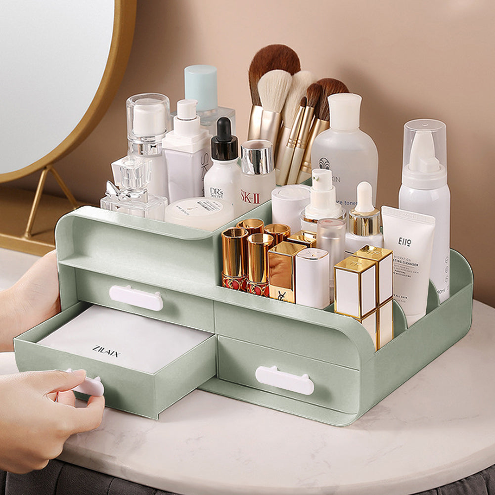 Multifunctional Plastic Desk Organizer with Drawers