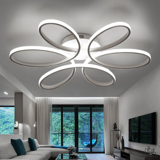 Modern Acrylic Petal LED Semi Ceiling Light