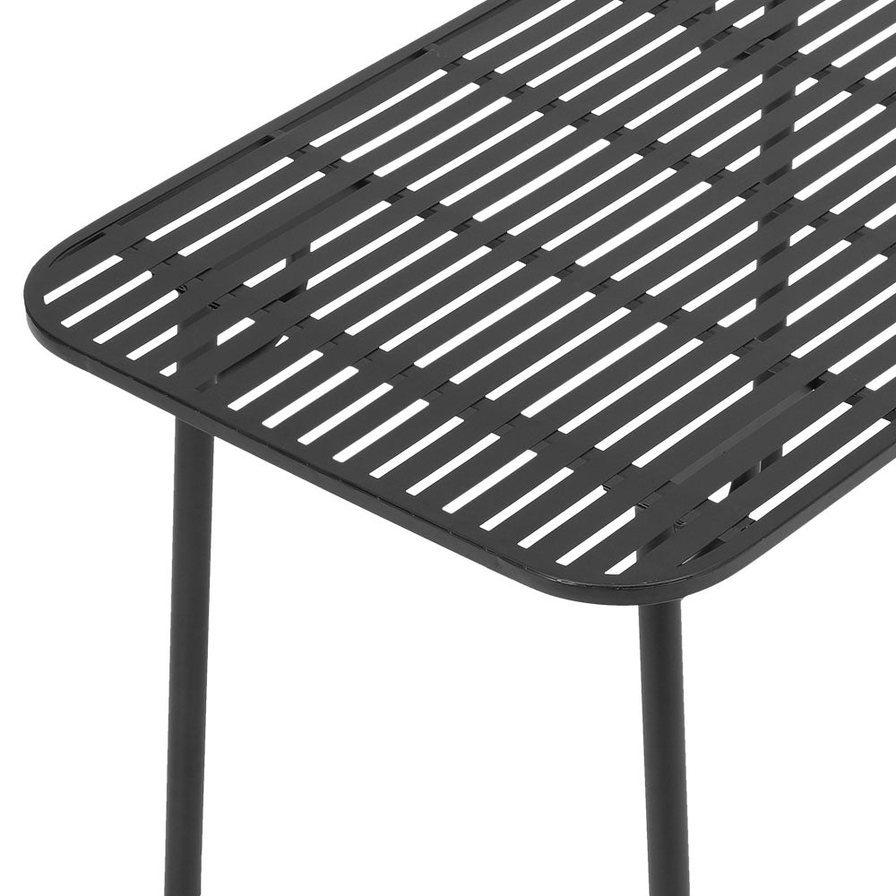 Black Wrought Iron Garden Patio Metal Table
