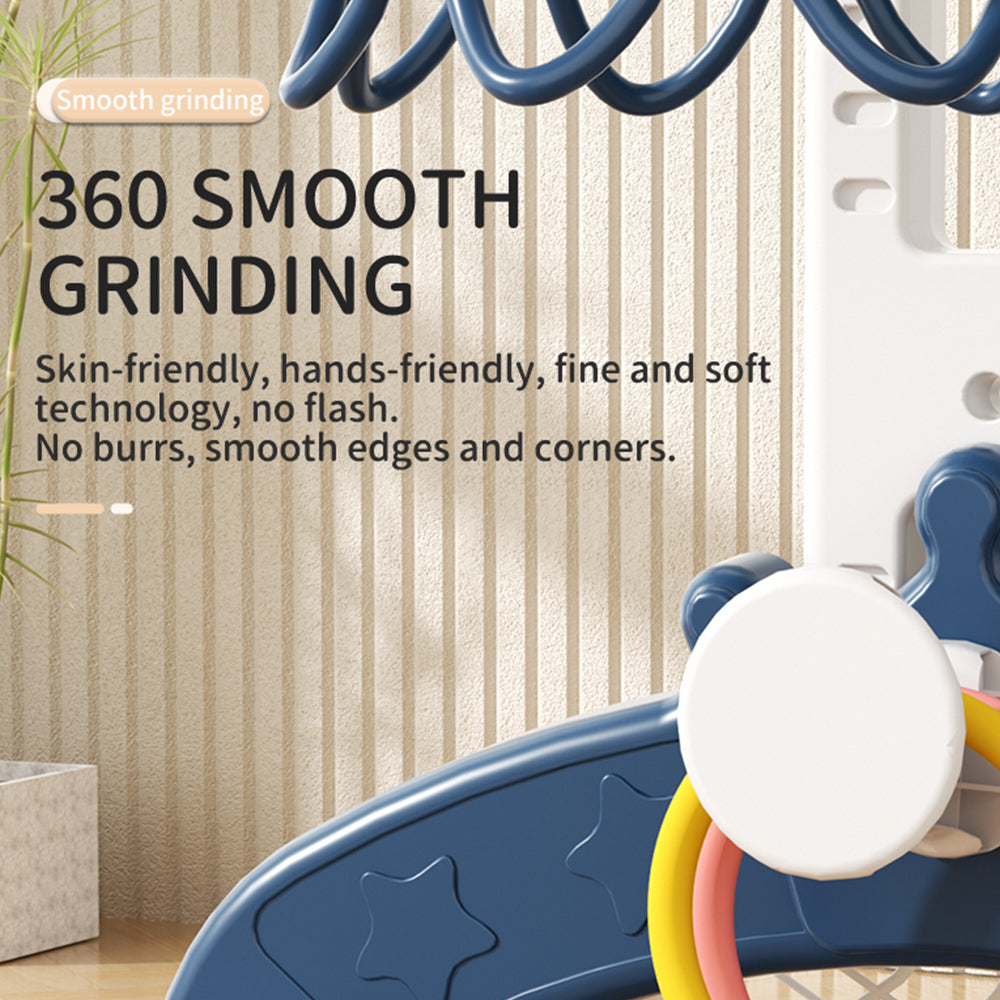 5-in-1 Kids Basketball Hoop with Basketball, Football, Golf, Ring Toss and Dartboard Playset