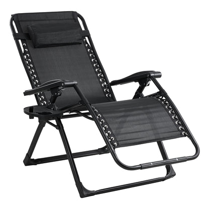 Zero Gravity Outdoor Recliner with Seat Cushion & Headrest