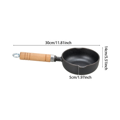 Frying Pan with Wooden Handle