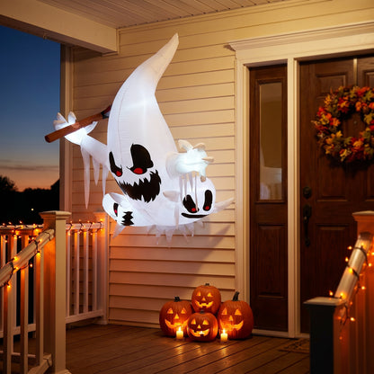 80cm Blow-Up Halloween Ghost Inflatable Decoration with Built-in LED Lights