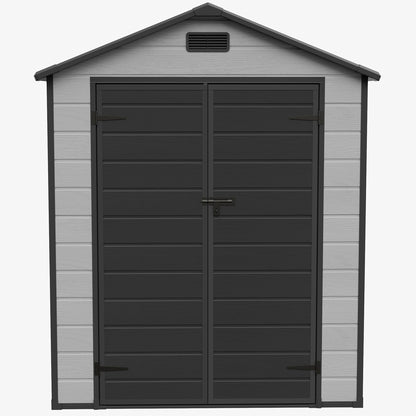 6x8 FT Plastic Outdoor Garden Storage Shed