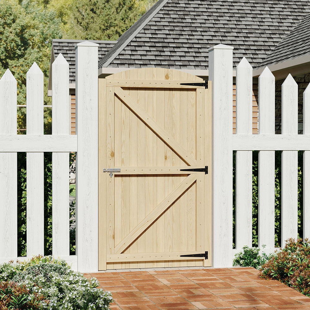 90cm W Arch Top Strong Garden Gate with Latch