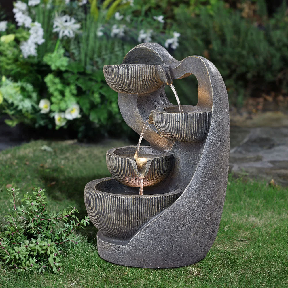 Outdoor Garden Water Fountain with LED Lights