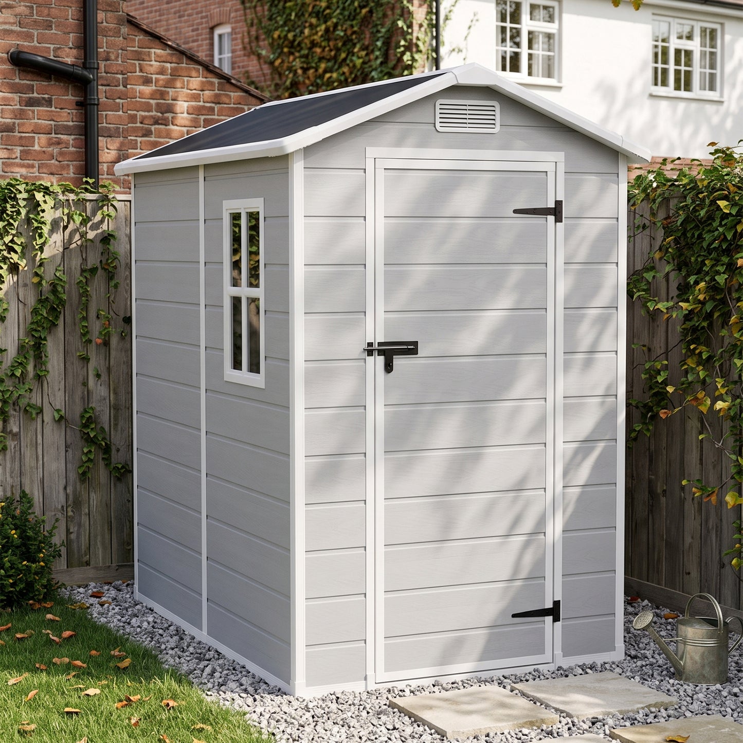 4x6 FT Outdoor Garden Plastic Storage Shed