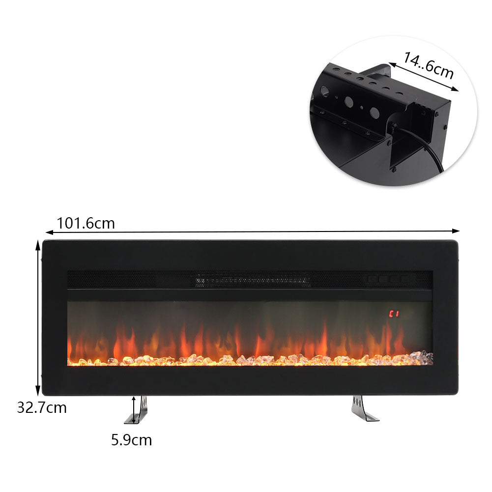 40/50/60/70 Inch Electric Fireplace with 9 Flame Colour and Remote Control