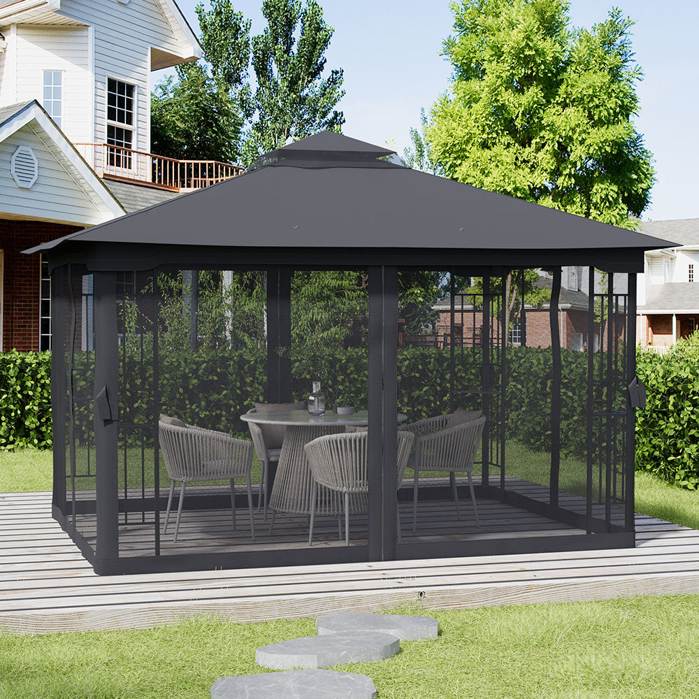 Waterproof Retractable Iron Pergola Canopy Tent and Mesh Screens