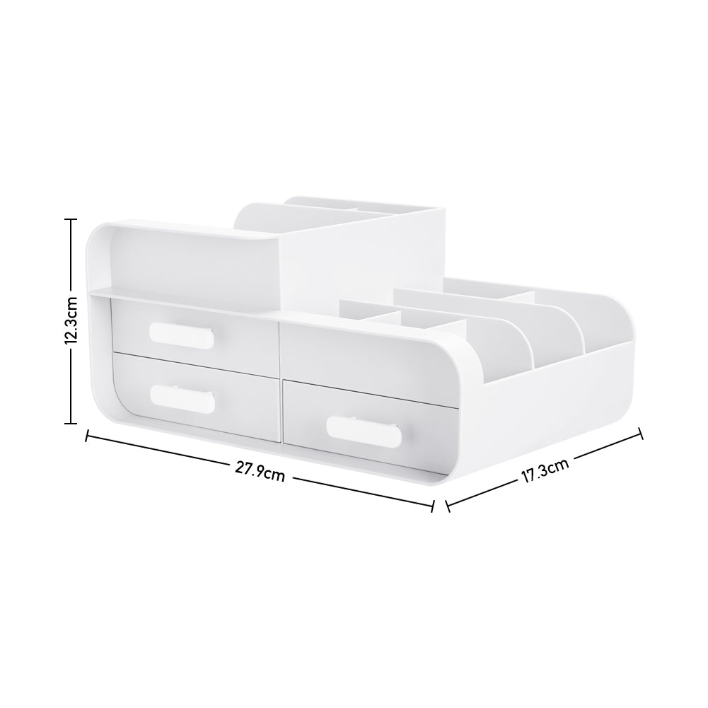 Multifunctional Plastic Desk Organizer with Drawers