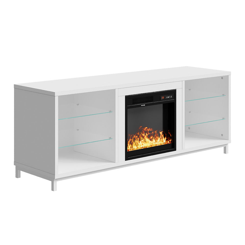 Freestanding TV Stand Entertainment Center with 18 Fireplace