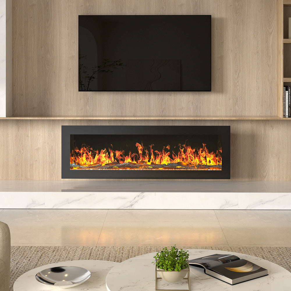 40/50/60 Inch Wall Mount Electric Multicolored Fire Fireplace