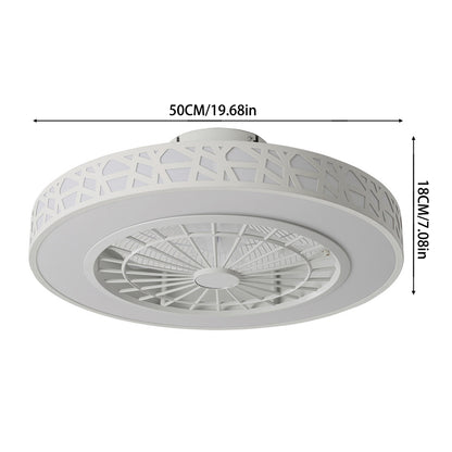 Round Acrylic LED Ceiling Light Fan with Remote Control