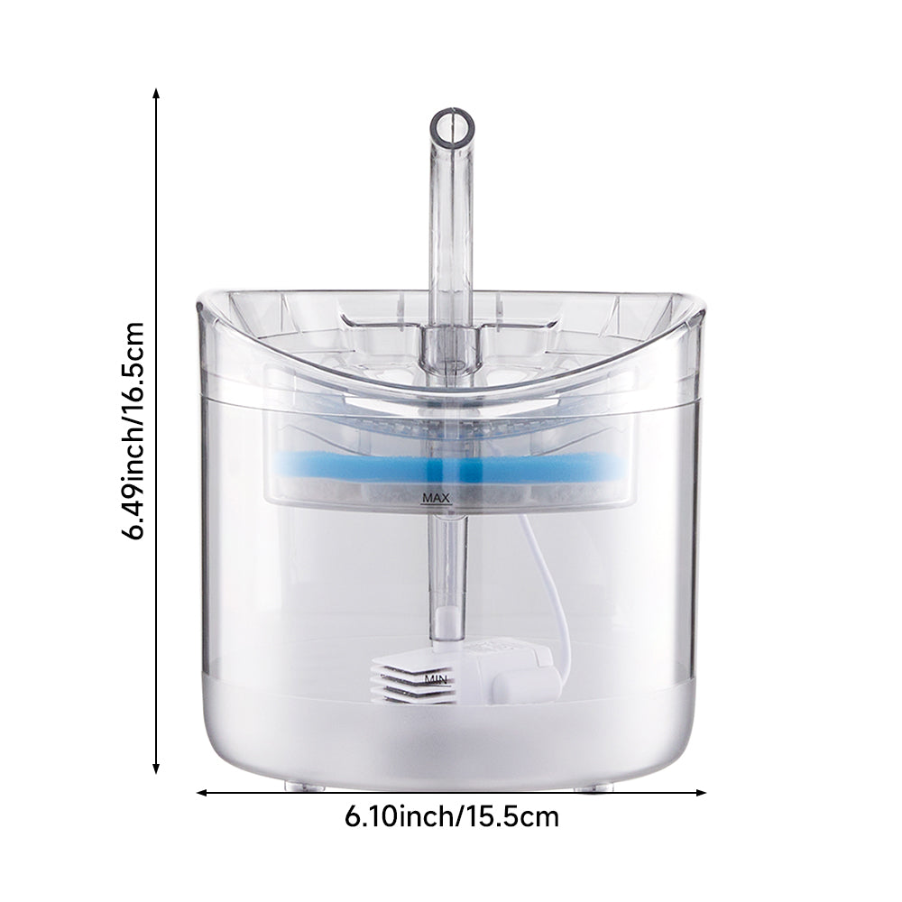 Transparent Automatic Pet Water Dispenser Cat Fountain