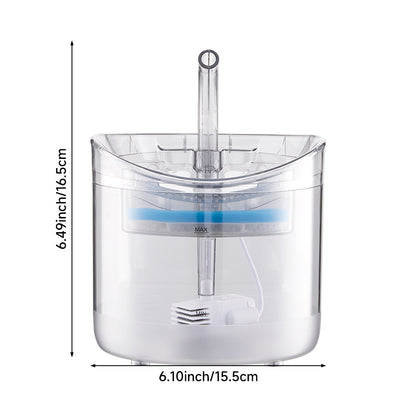 Transparent Automatic Pet Water Dispenser Cat Fountain