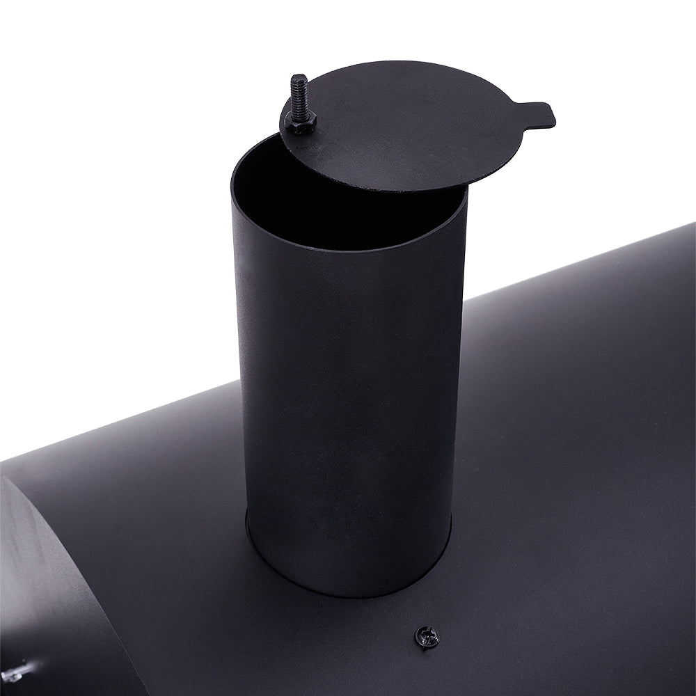 Outdoor Carbon Steel Grill with Smoke Stack