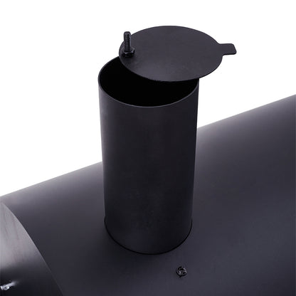 Outdoor Carbon Steel Grill with Smoke Stack