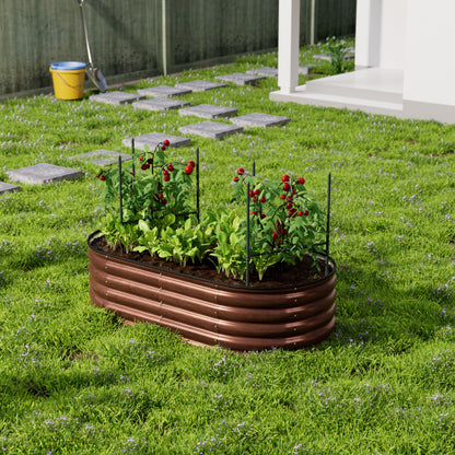 Oval-Shaped Galvanised Steel Raised Garden Bed