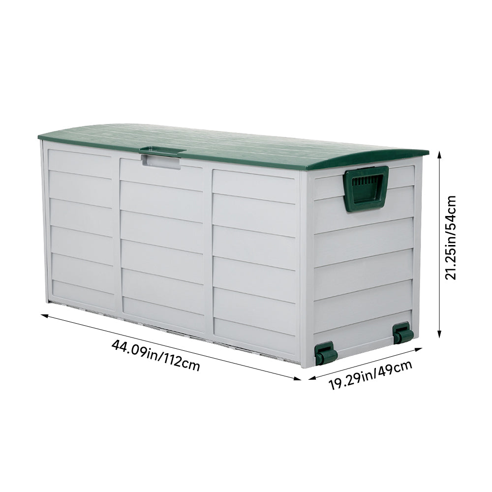 290L Green Top Outdoor Storage Box with Ventilation