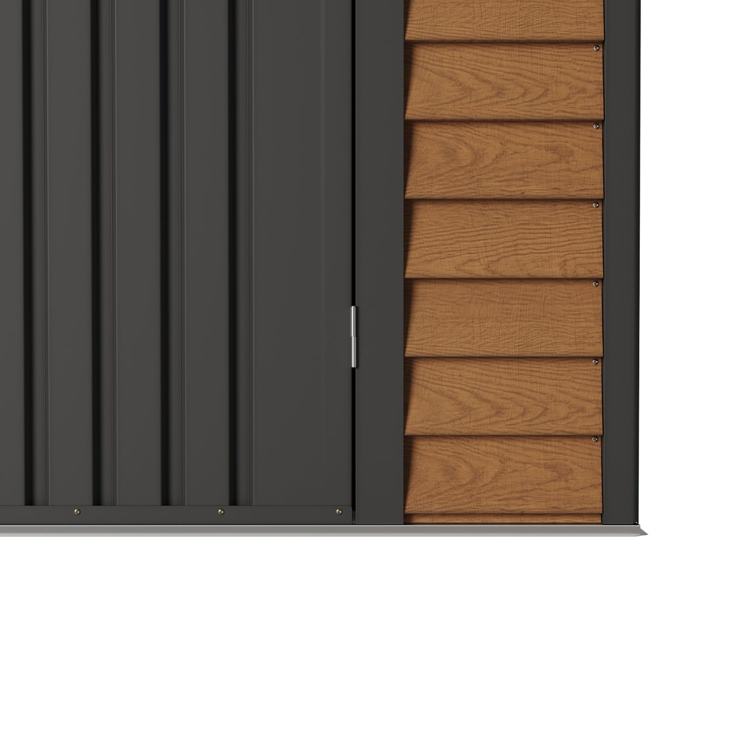 8x7 FT Large Metal Garden Tool Storage Shed