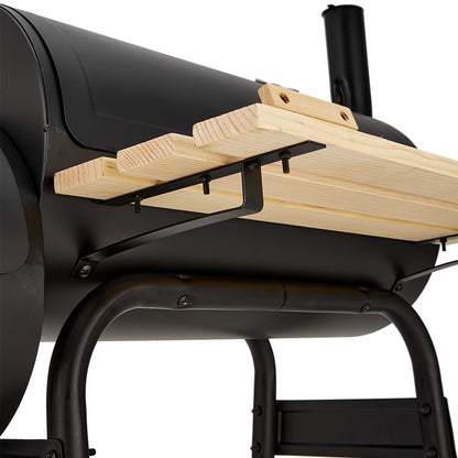Portable Outdoor Charcoal BBQ Grill with Offset Smoker
