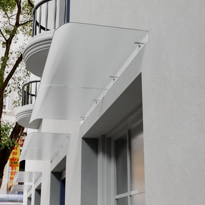 43cm W Frosted Window Door Awning