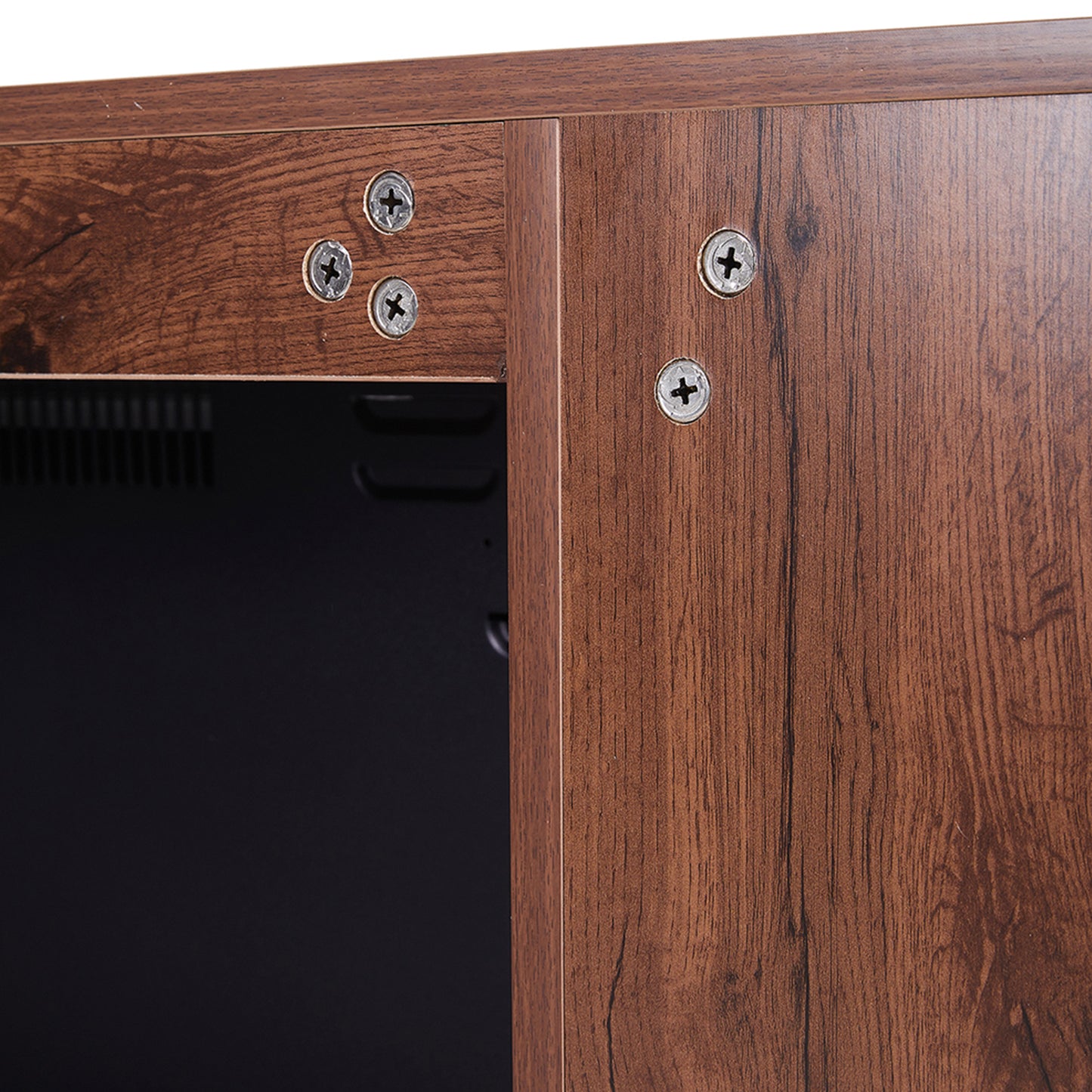 Recessed Electric Fireplace TV Stand with Remote Control