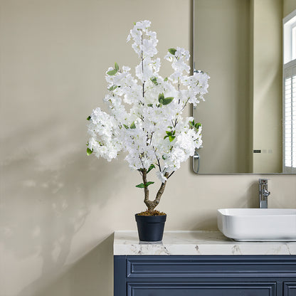 105CM Height Artificial Plants Cherry Blossom Tree with Pot