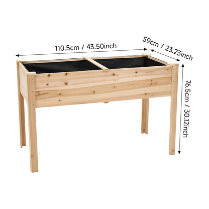 Elevated Rectangular Raised Garden Bed with Drainage Holes