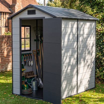 4x6 FT Outdoor Garden Plastic Storage Shed