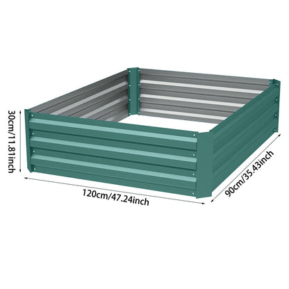 Galvanized Steel Rectangular Raised Garden Bed Planter Box