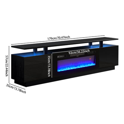 Recessed Electric Fireplace TV Stand with Remote Control