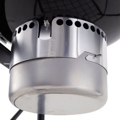 Outdoor Round Charcoal Grill with Side Table