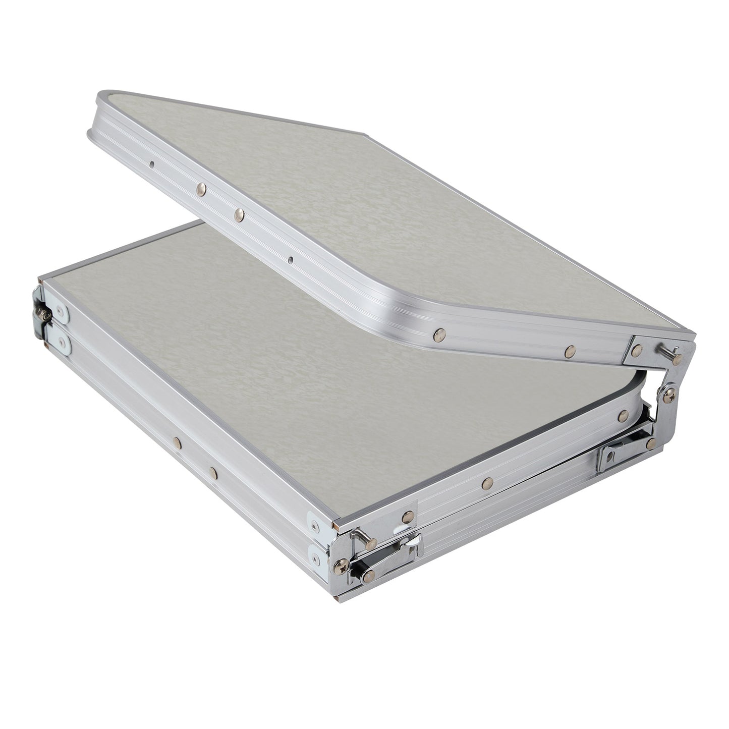Adjustable Height Folding Camping Table with Carrying Handle